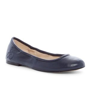 Sam Edelman Size 9.5 Navy Leather Flats Fritz NWB